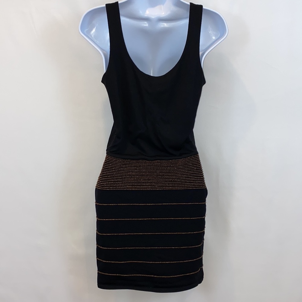 Arden B sleeveless Bodycon dress with bronze metallic decor size M - Picture 7 of 11